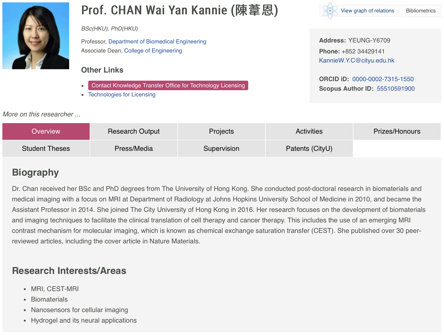 Congratulations to Chan for being listed as the Stanford's top 2% most highly cited scientists 2024